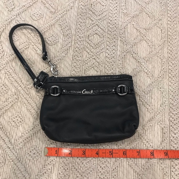 Coach Handbags - Coach Black Leather Wristlet
